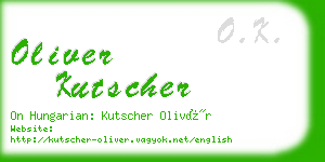 oliver kutscher business card